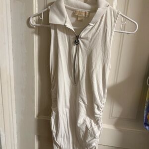 Michael Kors White Zip-Up Top